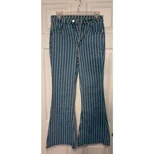 Cello blue and white flare jeans‎ size small